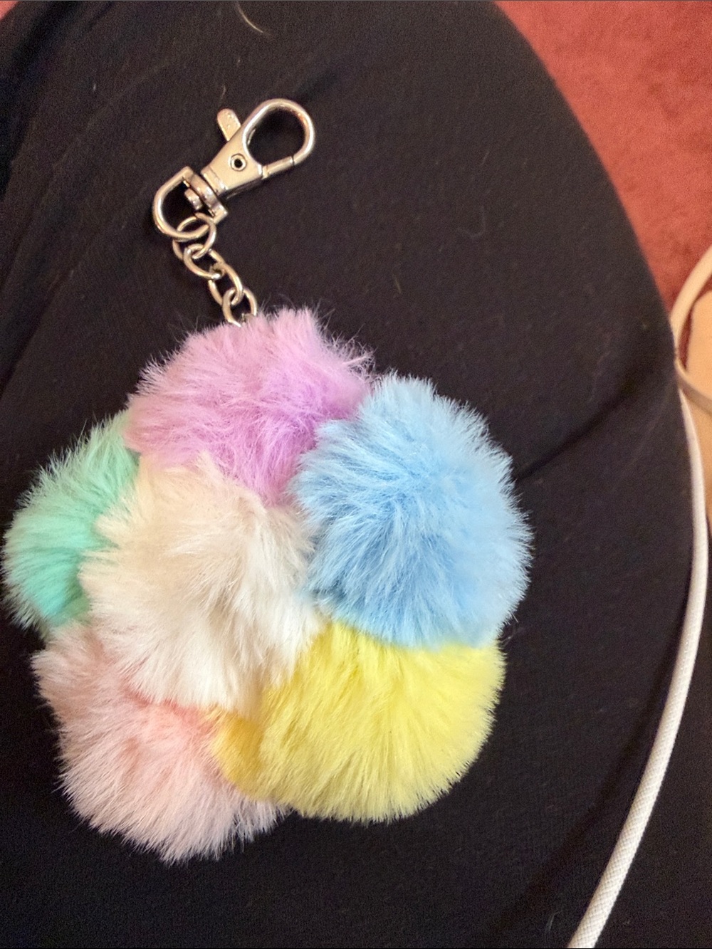Colorful Pom Pom keychain